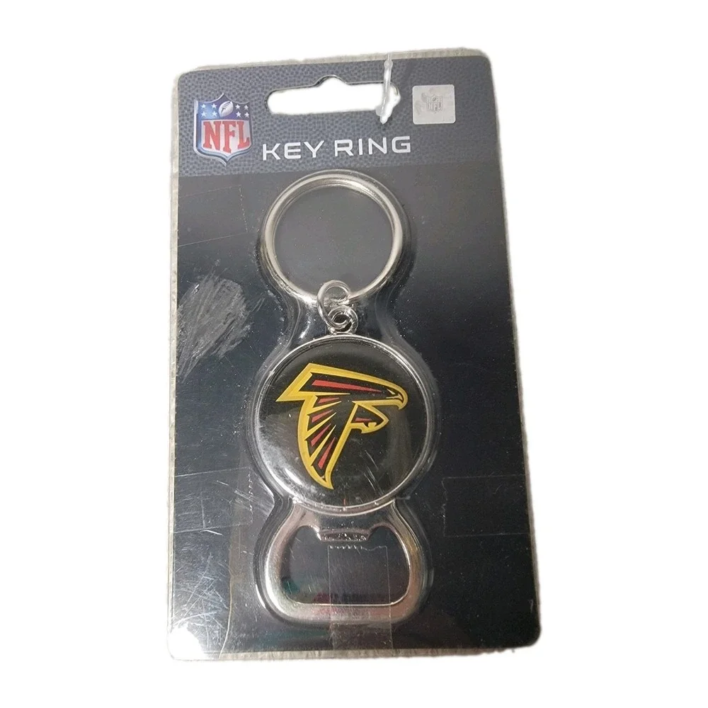Atlanta Falcons Bottle Opener Keychain Key Ring NFL Great American Products NIP